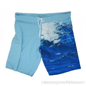 Marolina Outdoor Huk KC Mahi Board Men's Shorts Ice Blue B06Y4XKBBJ